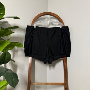 Cacique Swim 28 Black Lined Swim Shorts Bottoms